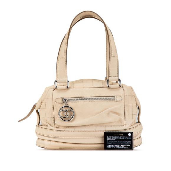 Pre-Loved Chanel Goatskin Square Stitch Essential Bowler - Picture 9 of 9